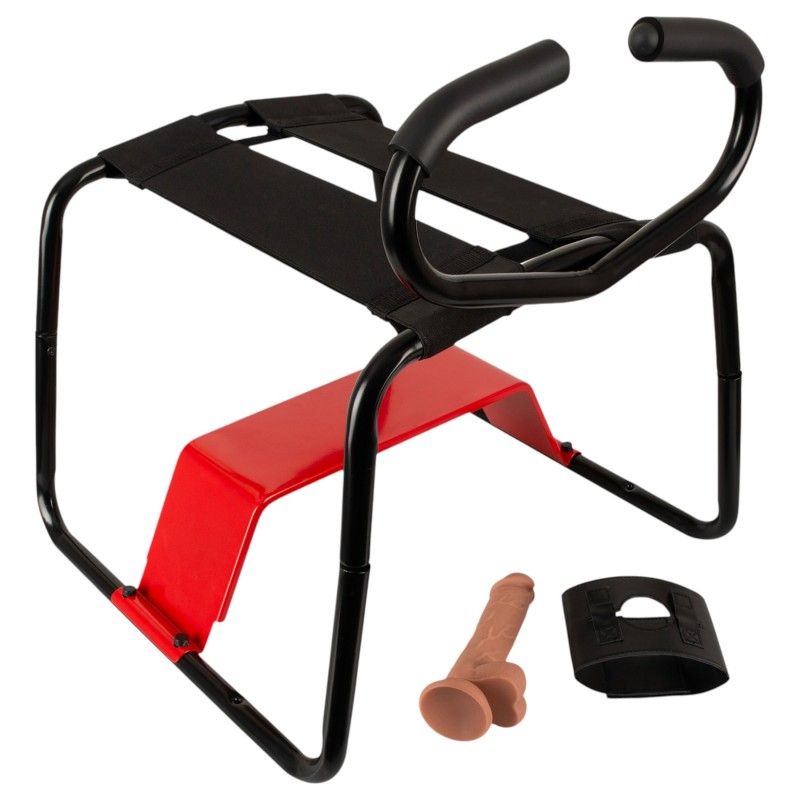 THE BANGER - Ultimate Sex Stool szexszék élethű dildóval (fekete) 145162 termék bemutató kép