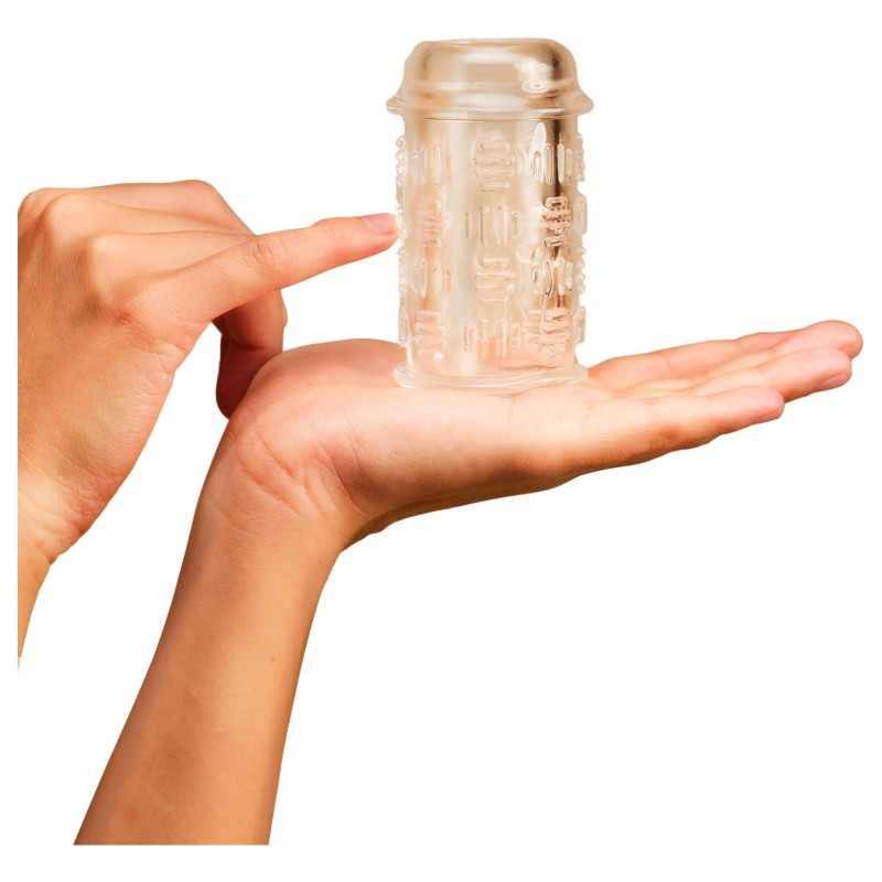 The Handy 2 Stamina Flow Sleeve - mandzsetta maszturbátorhoz (áttetsző) 166739 termék bemutató kép