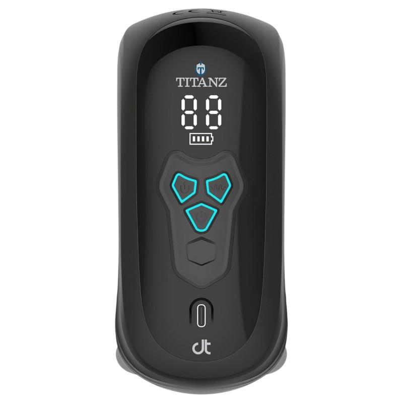 Titanz Auto Squeeze - automata szorító maszturbátor férfiaknak (fekete) 154095 termék bemutató kép