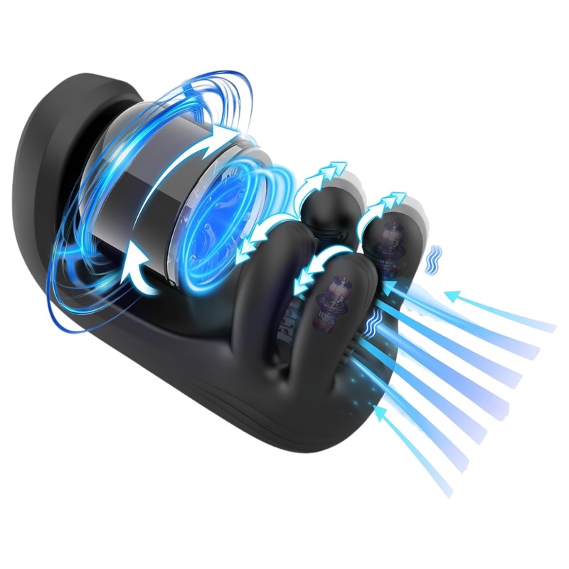 Titanz Auto Squeeze - automata szorító maszturbátor férfiaknak (fekete) 154097 termék bemutató kép