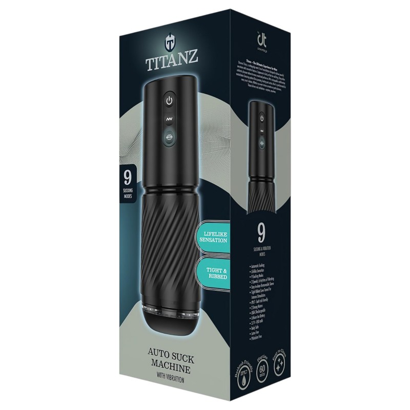 Titanz Auto Suck - automata szívó maszturbátor férfiaknak (fekete) 154101 termék bemutató kép