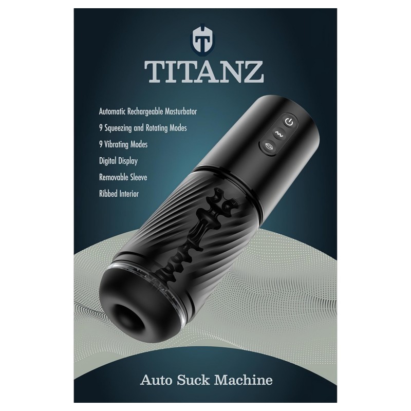 Titanz Auto Suck - automata szívó maszturbátor férfiaknak (fekete) 154109 termék bemutató kép