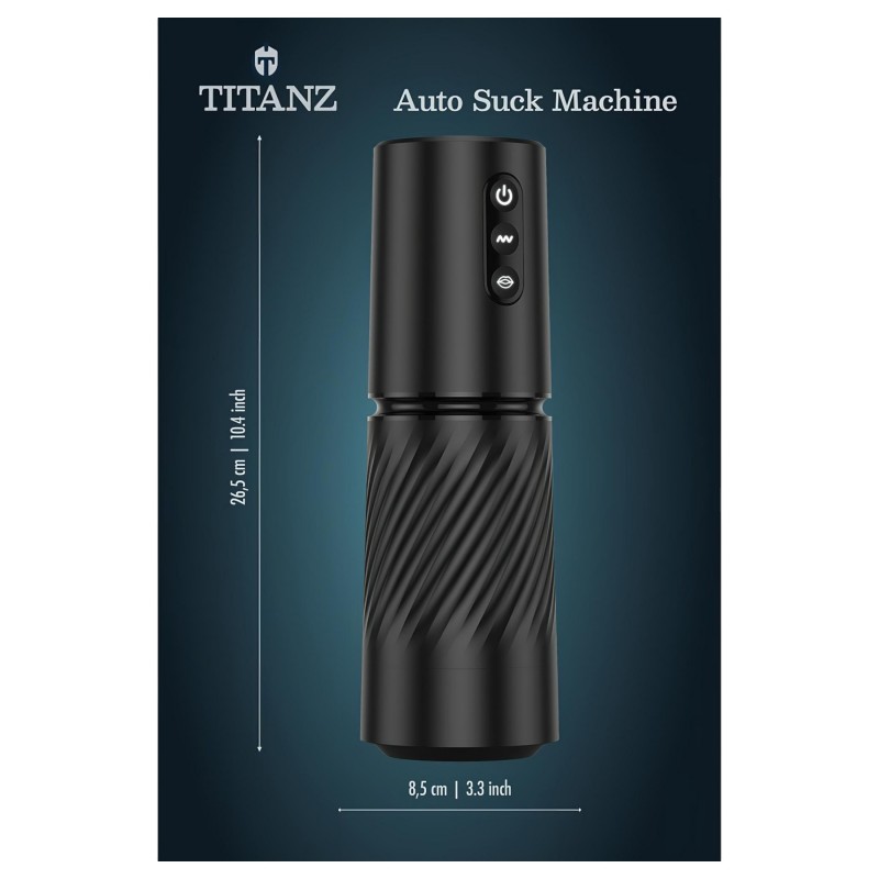 Titanz Auto Suck - automata szívó maszturbátor férfiaknak (fekete) 168399 termék bemutató kép