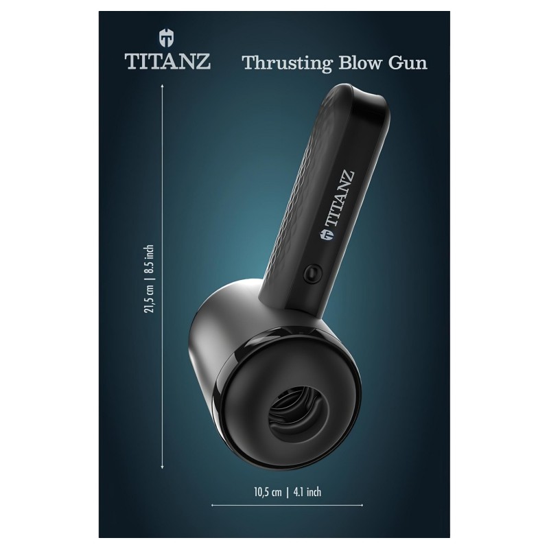Titanz Thrusting Blow Gun - automata maszturbátor férfiaknak (fekete) 154117 termék bemutató kép