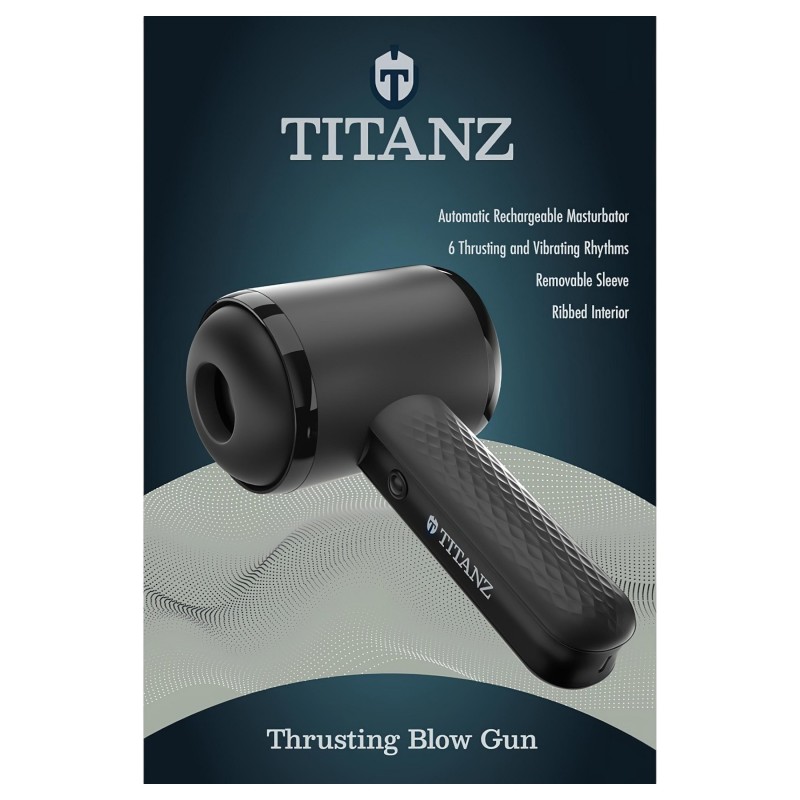 Titanz Thrusting Blow Gun - automata maszturbátor férfiaknak (fekete) 168405 termék bemutató kép