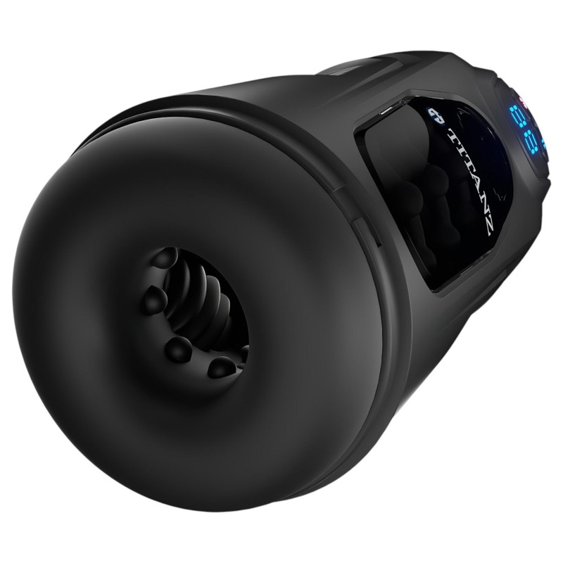 Titanz Ultimate Heat & Thrusting - automata lökő maszturbátor (fekete) 168375 termék bemutató kép