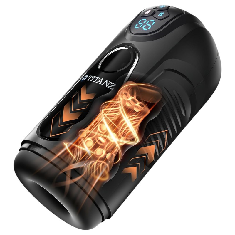 Titanz Ultimate Heat & Thrusting - automata lökő maszturbátor (fekete) 168379 termék bemutató kép