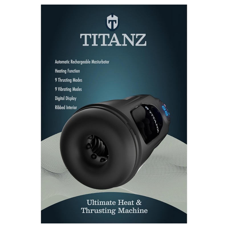 Titanz Ultimate Heat & Thrusting - automata lökő maszturbátor (fekete) 168380 termék bemutató kép
