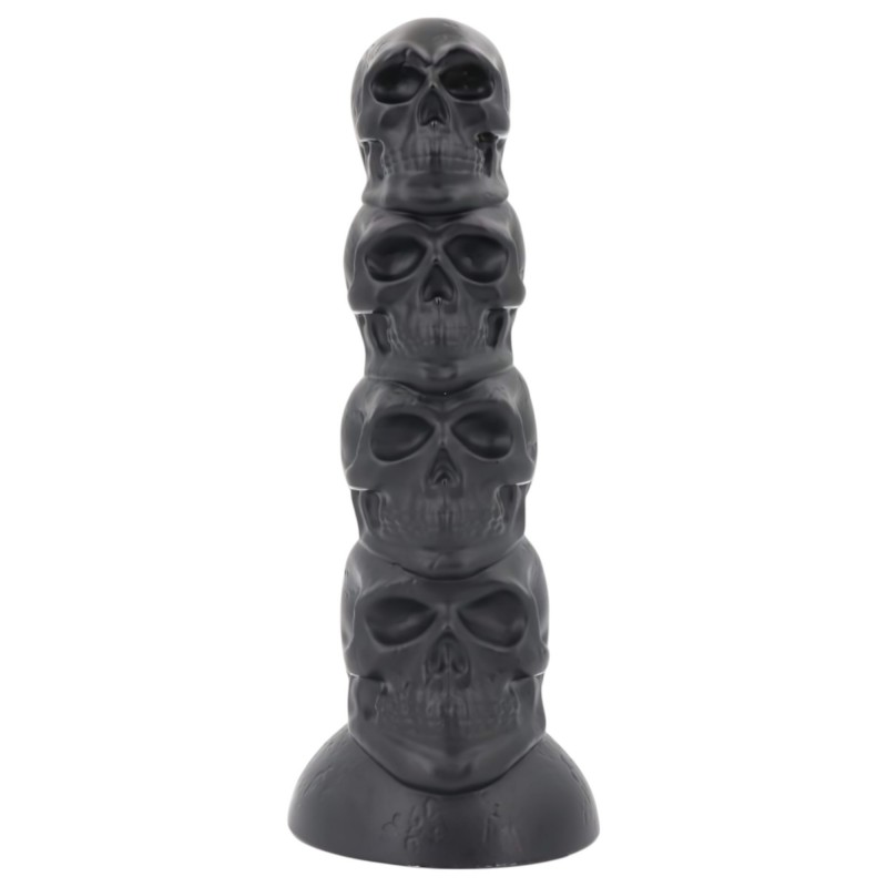 Topped Monster - koponya dildó - 22 cm (fekete) 128347 termék bemutató kép