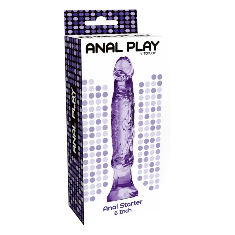 Toyjoy Anal Starter - élethű anál dildó - 16cm (lila) 93661 termék bemutató kép