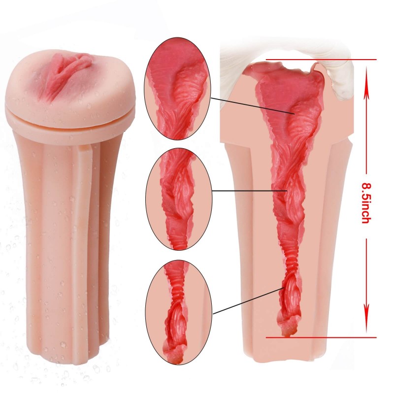 Tracy's Dog 3D Stroker - élethű műpunci tokban (fehér-natúr) 31733 termék bemutató kép