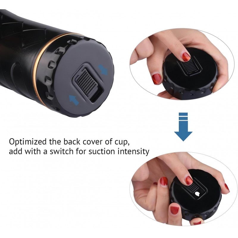 Tracy's Dog Cup - élethű műpopsi maszturbátor (fekete-natúr) 111846 termék bemutató kép