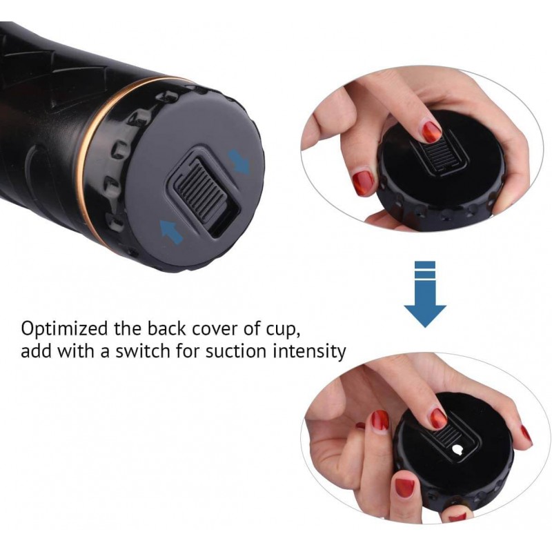 Tracy's Dog Cup - élethű műpopsi maszturbátor (fekete-natúr) 38944 termék bemutató kép