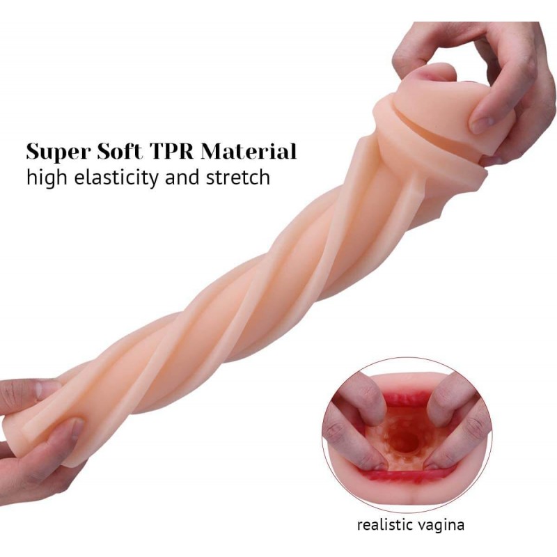 Tracy's Dog Cup - élethű műpopsi maszturbátor (fekete-natúr) 38946 termék bemutató kép