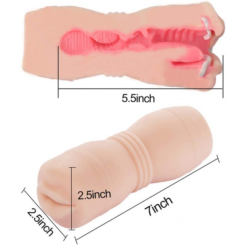 Tracy's Dog Cup - élethű műszáj maszturbátor fogakkal (natúr) 38953 termék bemutató kép