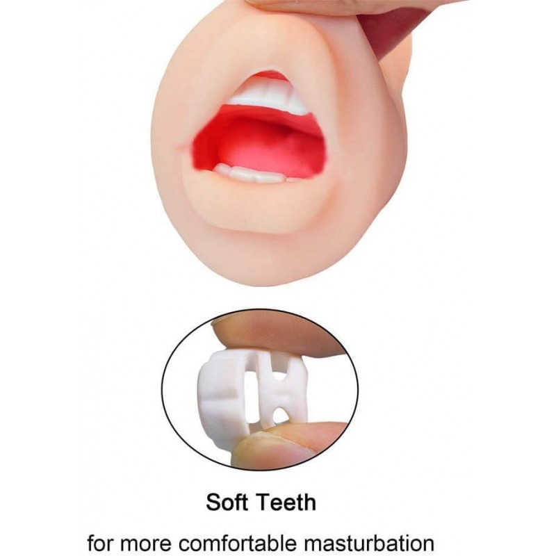 Tracy's Dog Cup - élethű műszáj maszturbátor fogakkal (natúr) 38956 termék bemutató kép