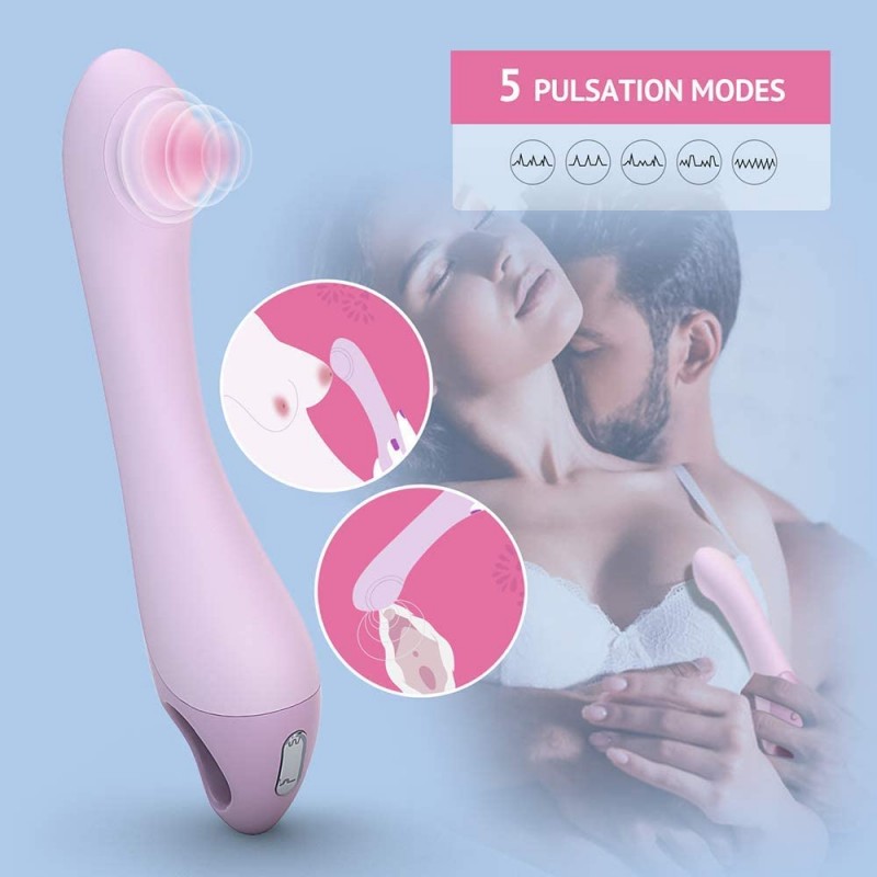 Tracy's Dog Kissing - vízálló, akkus, pulzáló G-pont vibrátor (lila) 45001 termék bemutató kép