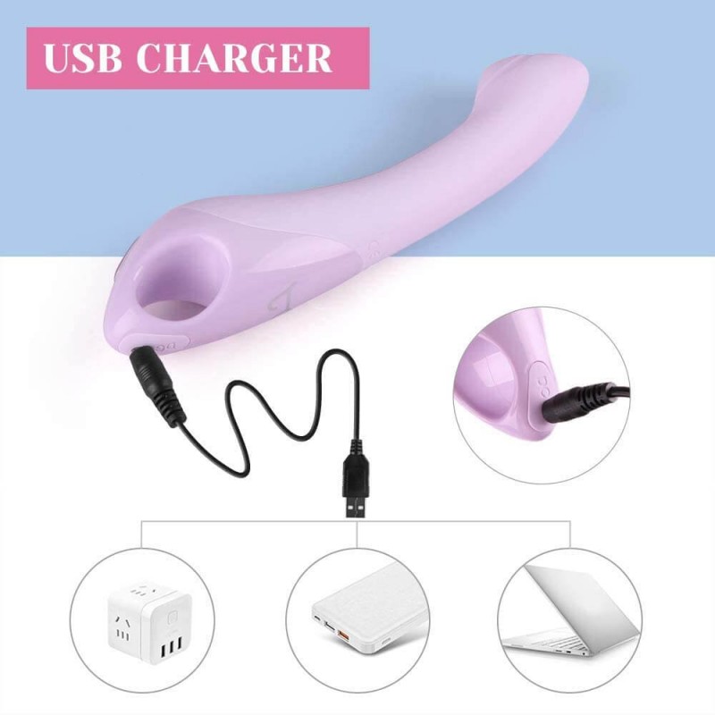 Tracy's Dog Kissing - vízálló, akkus, pulzáló G-pont vibrátor (lila) 45003 termék bemutató kép