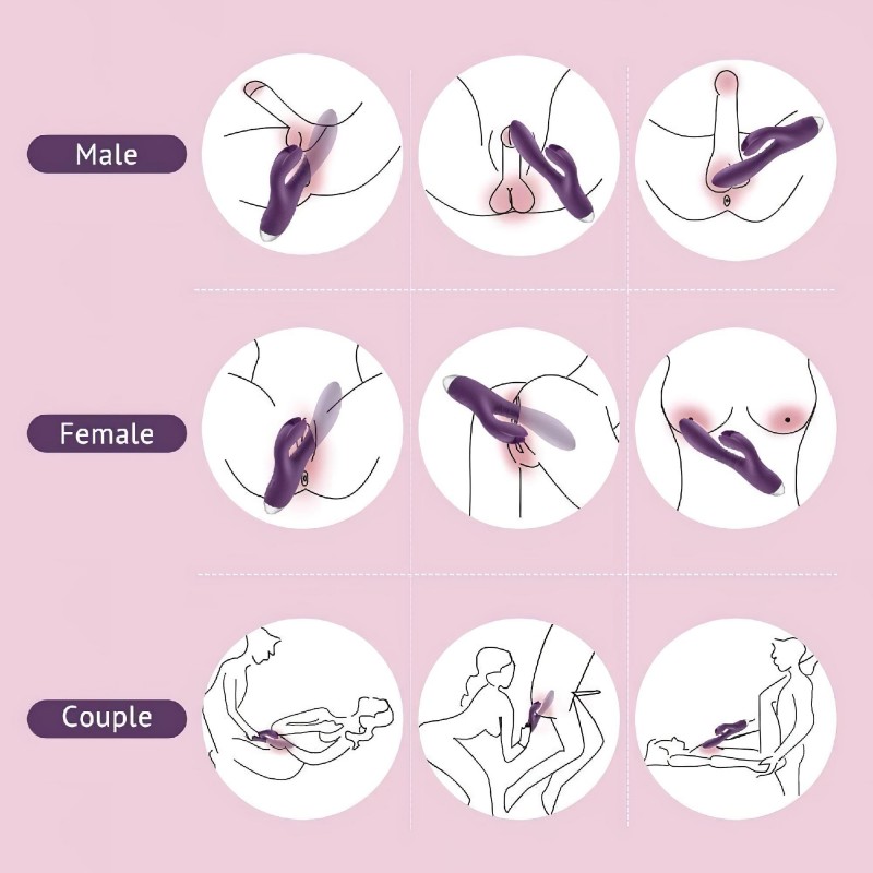 Tracy's Dog Rabbit - vízálló, csiklókaros vibrátor (lila) 98627 termék bemutató kép