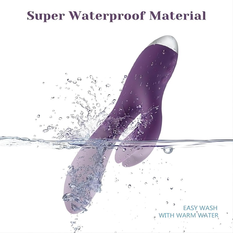 Tracy's Dog Rabbit - vízálló, csiklókaros vibrátor (lila) 98630 termék bemutató kép