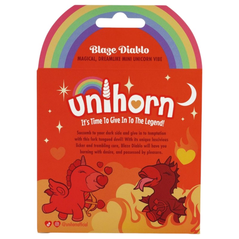 Unihorn Blaze Diablo - akkus unikornis csiklóizgató (piros) 119559 termék bemutató kép