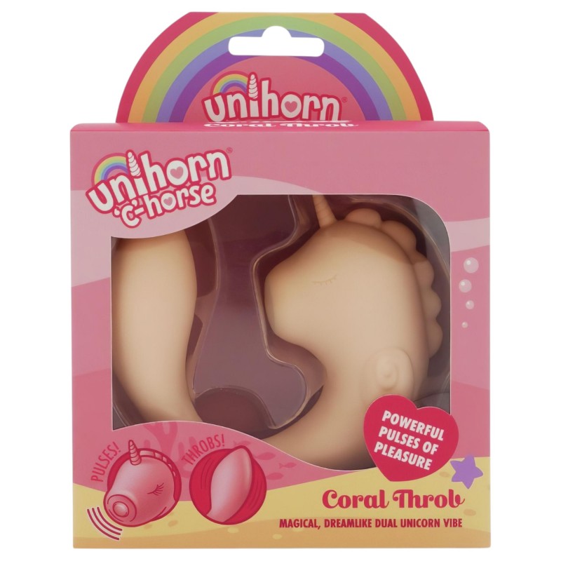 Unihorn C-Horse - G-pont és csiklóizgató vibrátor (korall) 145436 termék bemutató kép