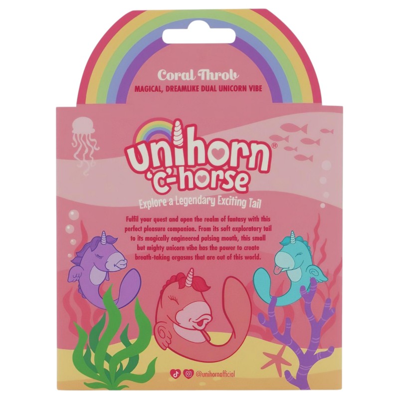Unihorn C-Horse - G-pont és csiklóizgató vibrátor (korall) 145437 termék bemutató kép