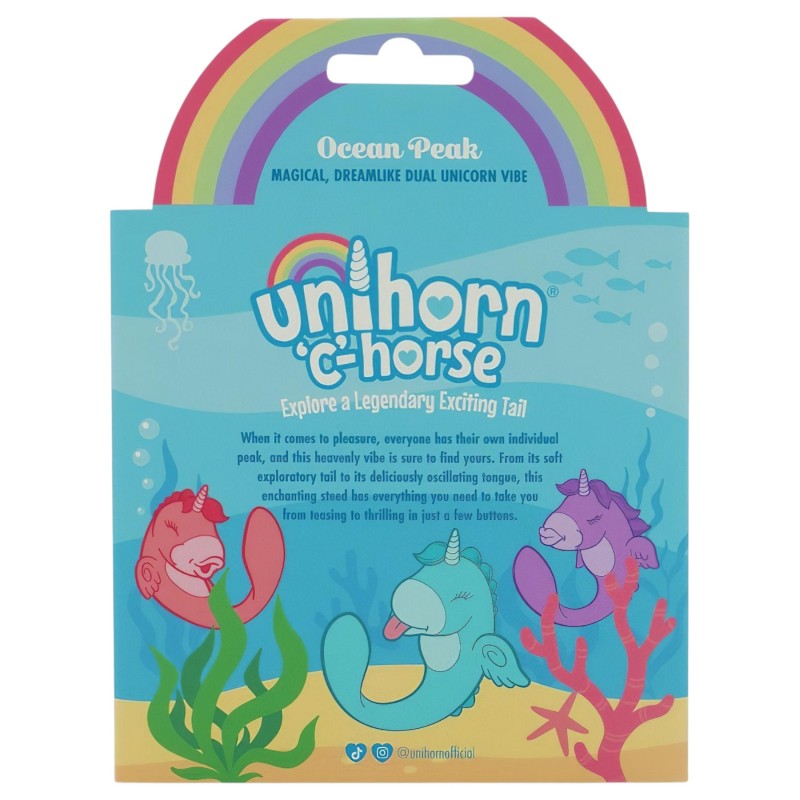 Unihorn C-Horse - G-pont és csiklóizgató vibrátor (türkiz) 145428 termék bemutató kép