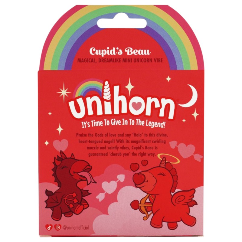 Unihorn Cupid's Beau - akkus unikornis csiklóizgató (piros) 119564 termék bemutató kép
