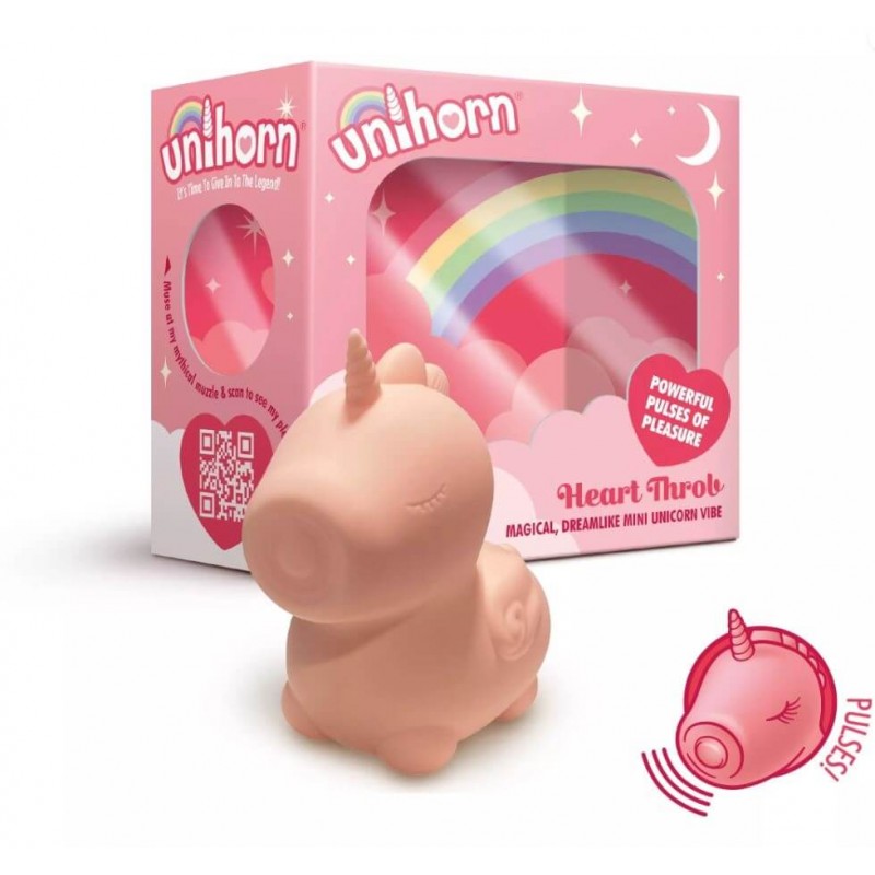 Unihorn Heart Throb - akkus unikornis csiklóizgató (pink) 82239 termék bemutató kép