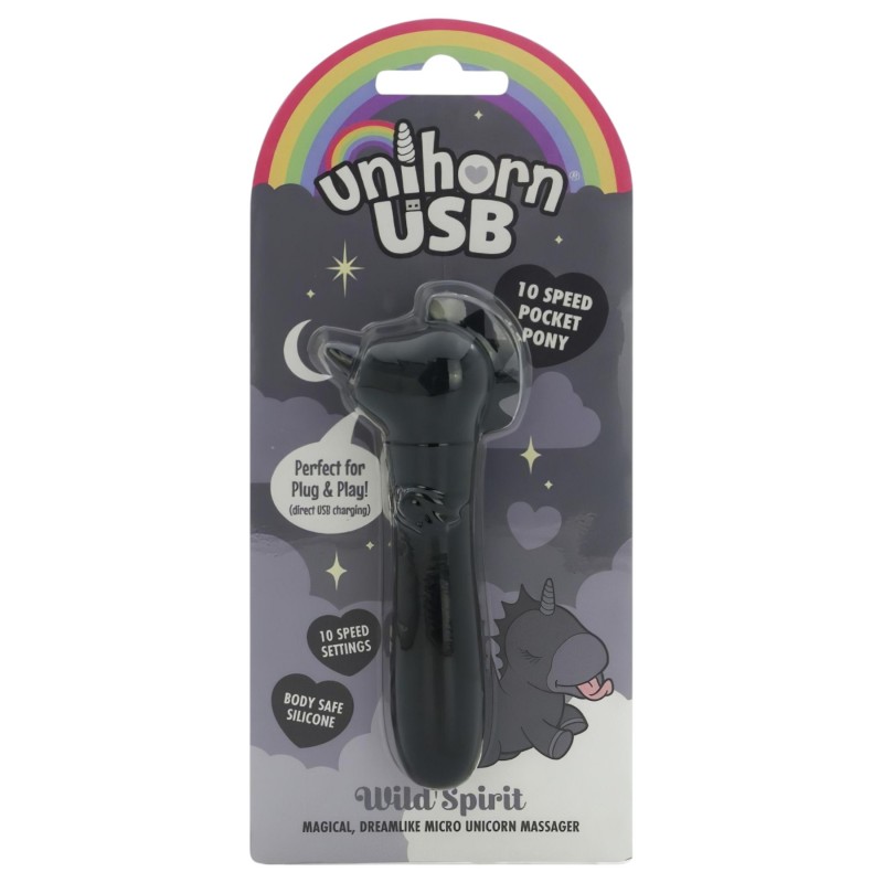 Unihorn Wild Spirit - akkus minivibrátor (fekete) 147780 termék bemutató kép