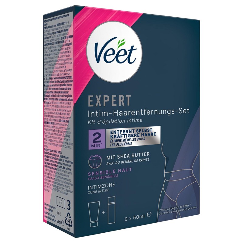 Veet - intim szőrtelenítő krém és hidratáló hab nőknek (2*50 ml) 135082 termék bemutató kép