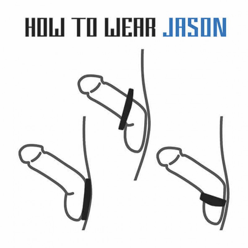 Velv'Or Jason - állítható, szilikon péniszgyűrű (fekete) 49226 termék bemutató kép