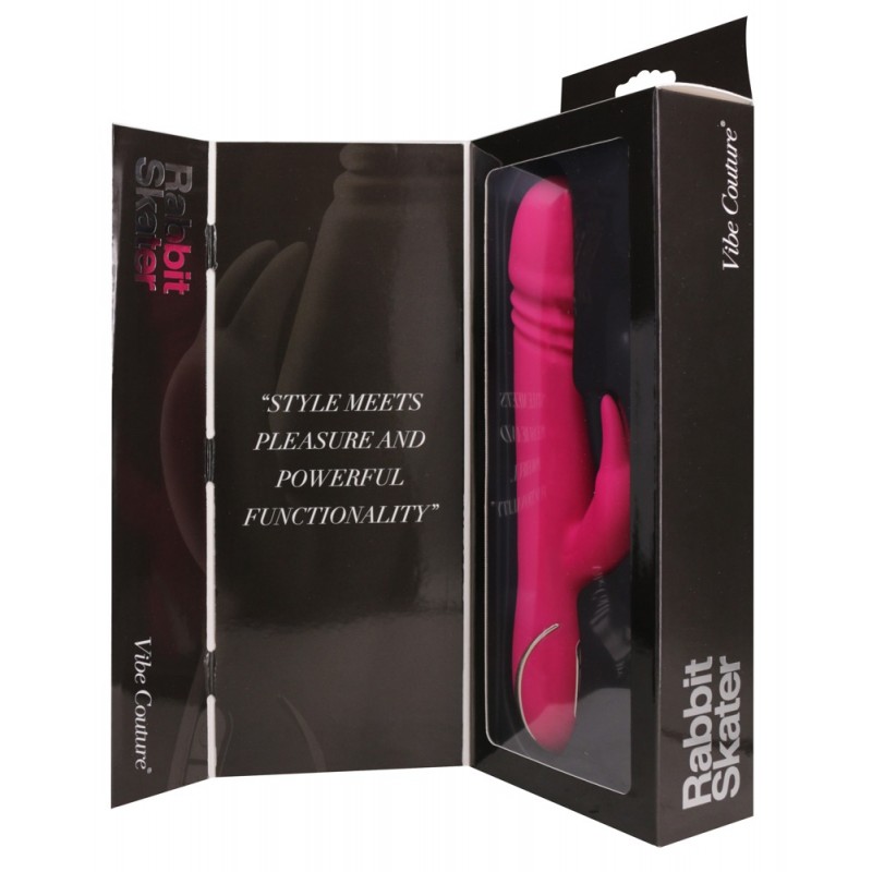 Vibe Couture Rabbit Skater - Nyuszis, lökő vibrátor (pink) 9482 termék bemutató kép