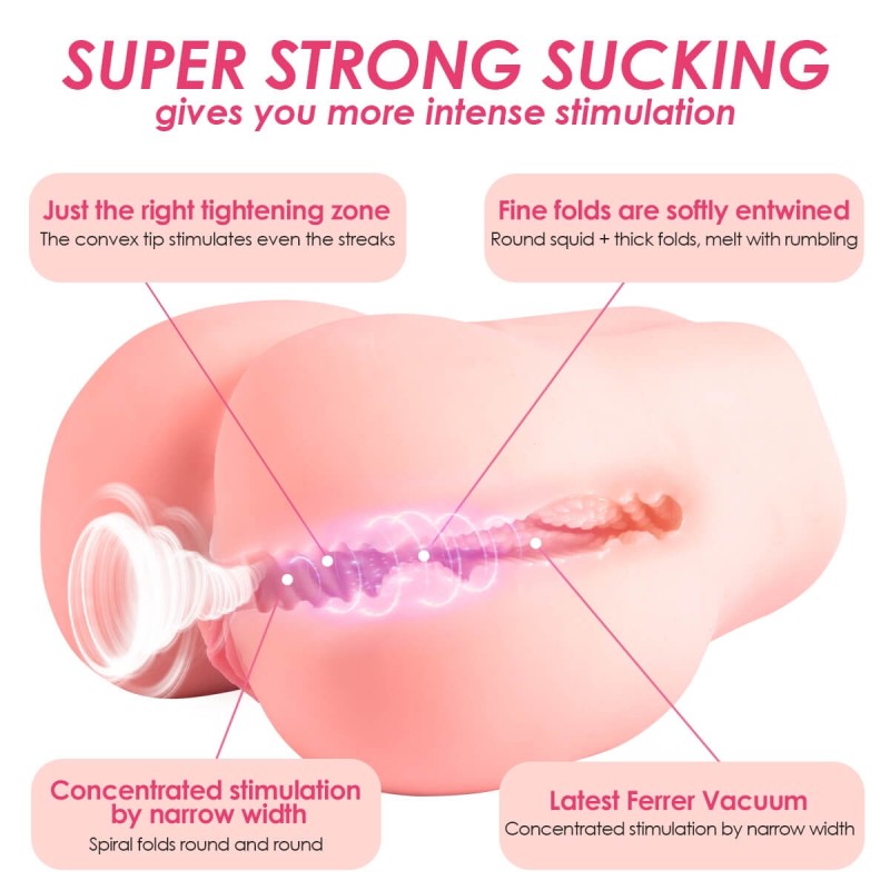 Vibeconnect - okos torzó maszturbátor (natúr) 77819 termék bemutató kép