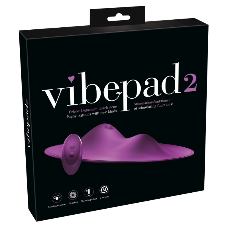 VibePad 2 - akkus, rádiós, nyaló párna vibrátor (lila) 72956 termék bemutató kép