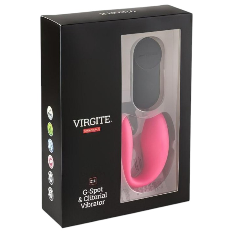 Virgite - távirányítós párvibrátor (fekete-pink) 104426 termék bemutató kép
