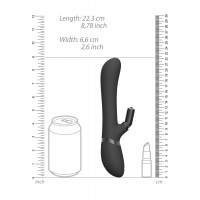 Vive Chou - akkus, cserélhető fejes csiklókaros vibrátor (fekete) 75117 termék bemutató kép