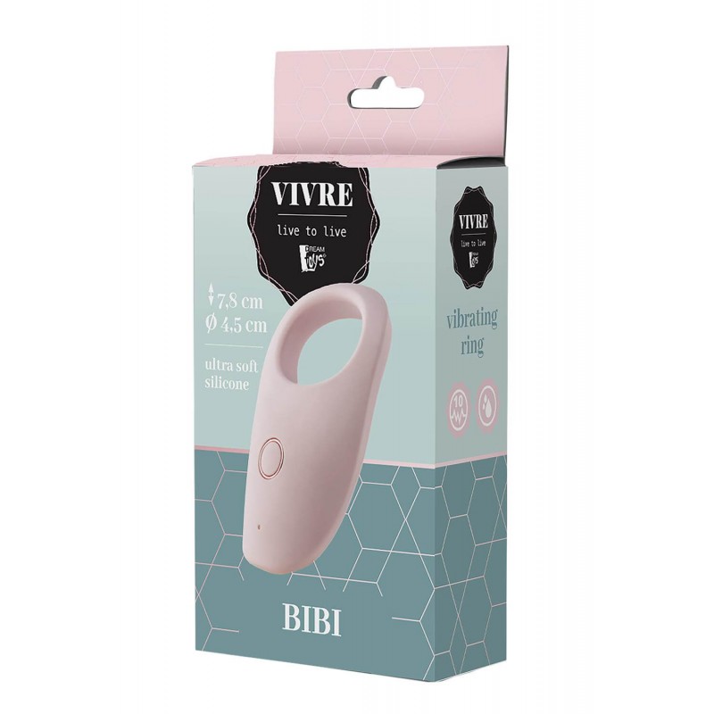 Vivre Bibi - akkus, vibrációs péniszgyűrű (pink) 53972 termék bemutató kép