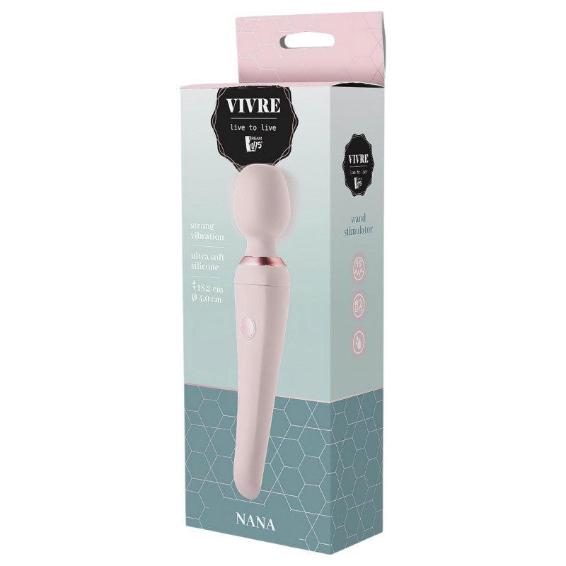 Vivre Nana - akkus masszírozó wand vibrátor (pink) 159791 termék bemutató kép