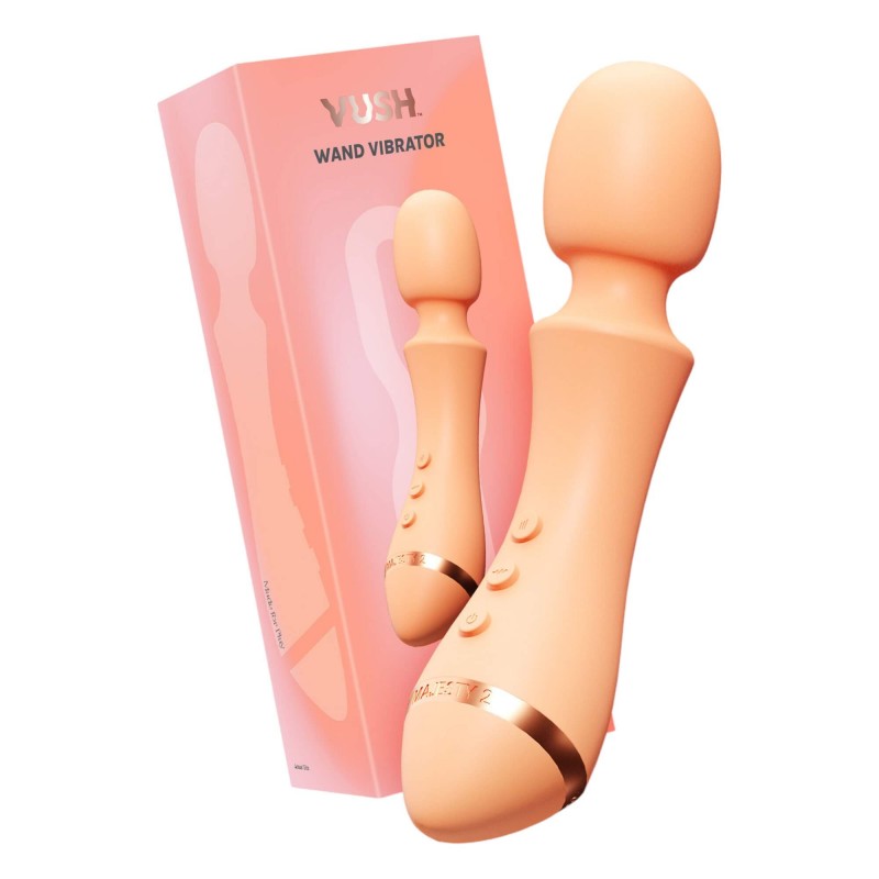 Vush Majesty 2 - akkus, vízálló wand masszírozó vibrátor (narancs) 94497 termék bemutató kép