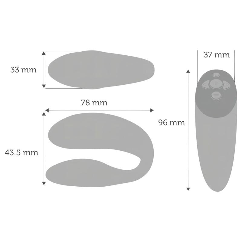 We-Vibe Chorus - app-vezérelt párvibrátor pároknak (narancs) 160063 termék bemutató kép