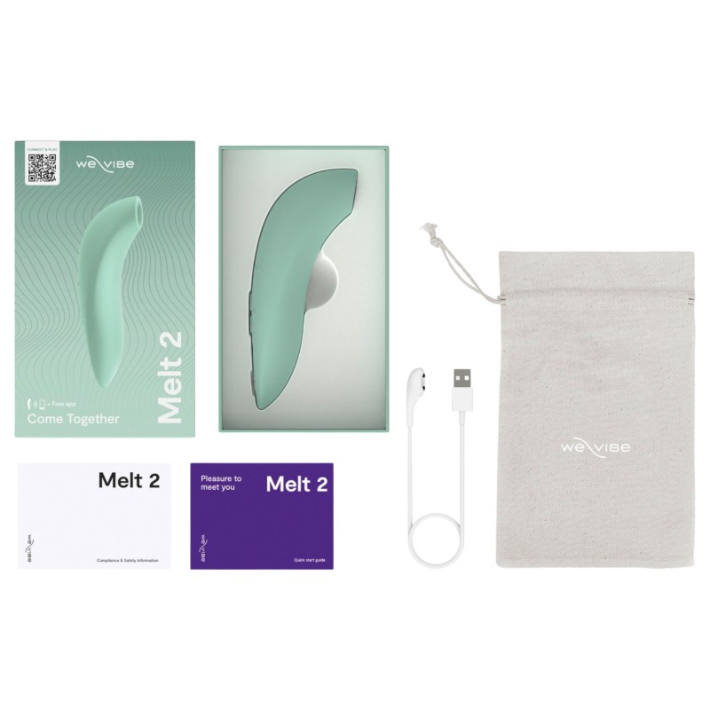 We-Vibe Melt 2 - App-vezérelt léghullámos csiklóizgató (türkiz) 146874 termék bemutató kép