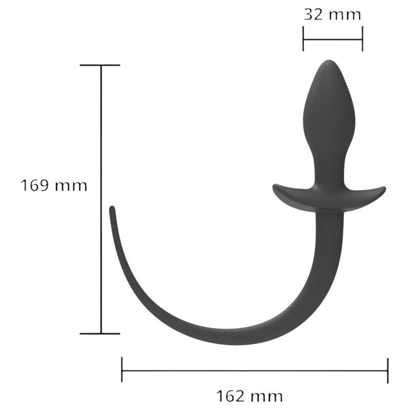 Wild Play - anál plug farokkal, szerepjátékhoz (fekete) 155689 termék bemutató kép