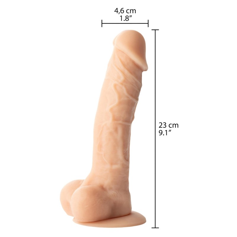 Willie City Luxe - élethű szilikon dildó (testszínű) - 23 cm 151793 termék bemutató kép