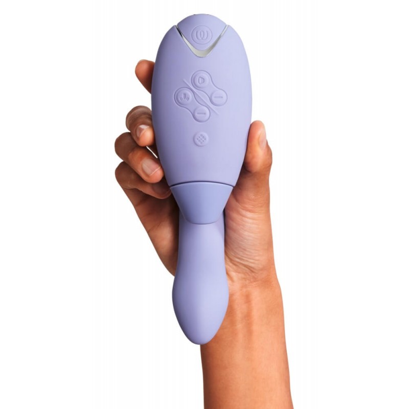 Womanizer Duo 2 - vízálló G-pont vibrátor és csiklóizgató (lila) 69818 termék bemutató kép