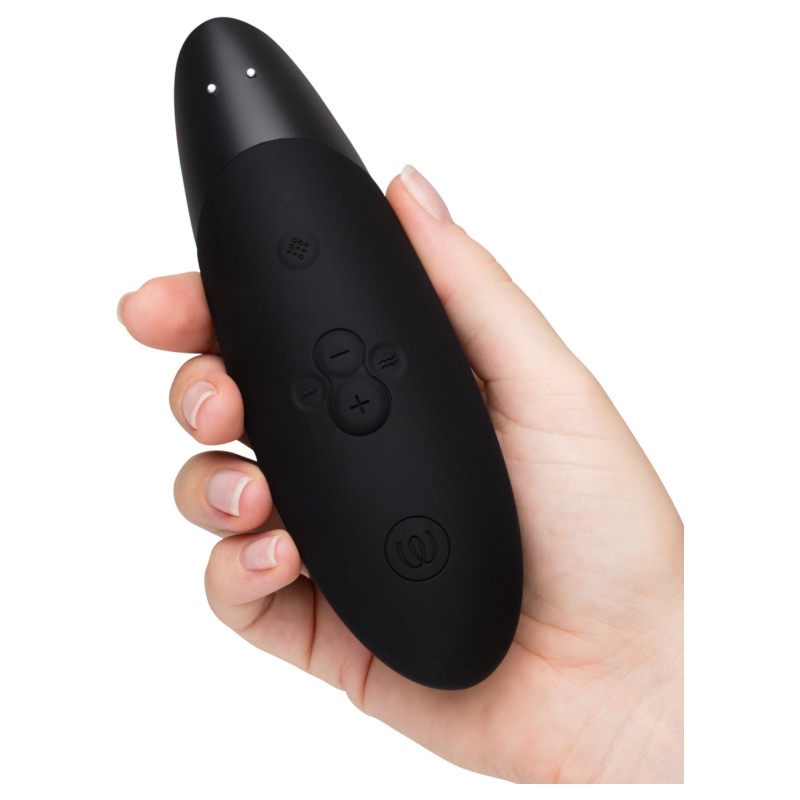 Womanizer Enhance 2in1 léghullámos csiklószívó + vibrátor (fekete) 144873 termék bemutató kép