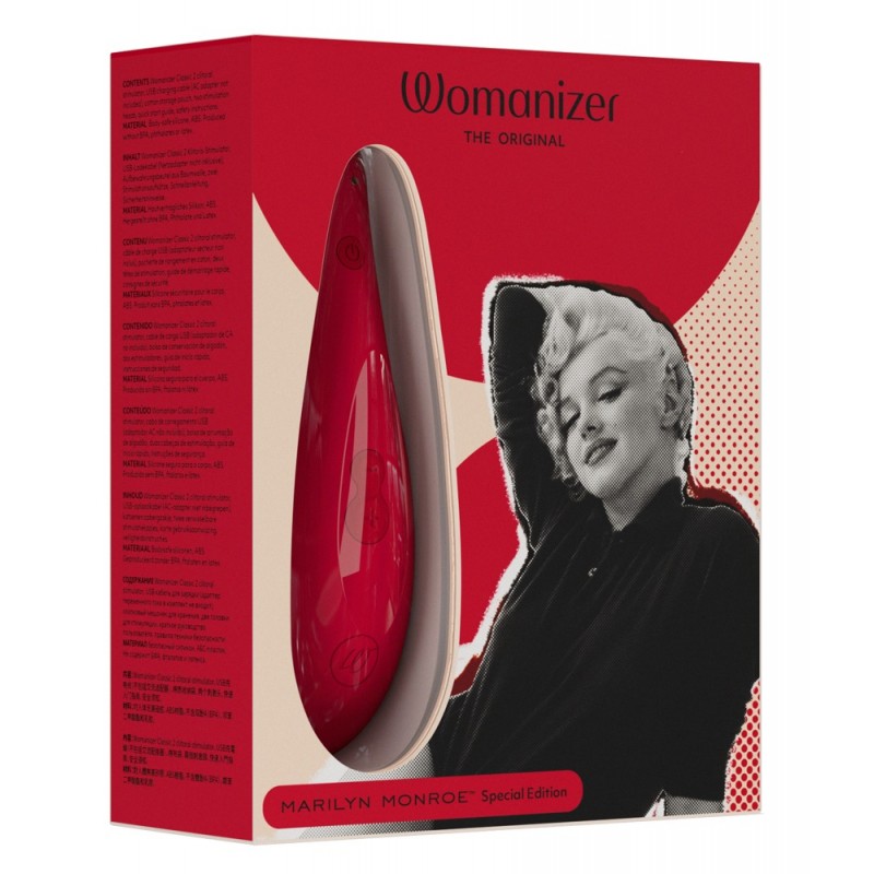 Womanizer Marilyn Monroe - akkus léghullámos csiklóizgató (piros) 73013 termék bemutató kép