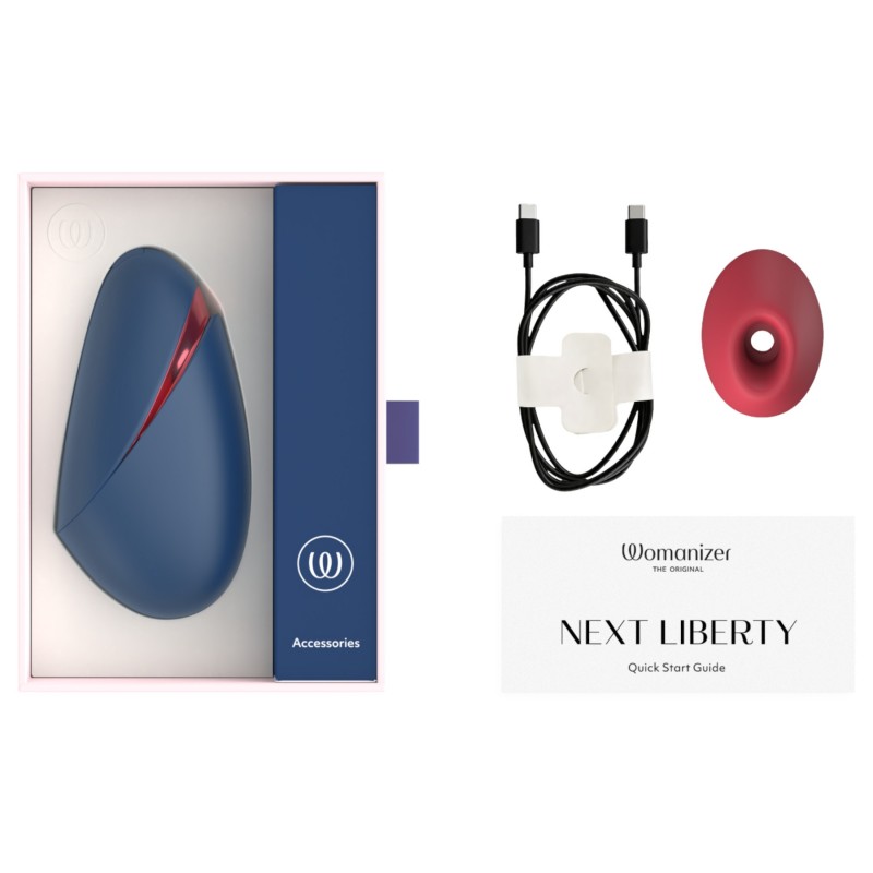 Womanizer Next Liberty - léghullámos csiklóizgató (kék) 149583 termék bemutató kép