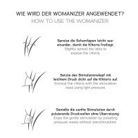 Womanizer Premium 2 - akkus, léghullámos csiklóizgató (fehér) 83439 termék bemutató kép